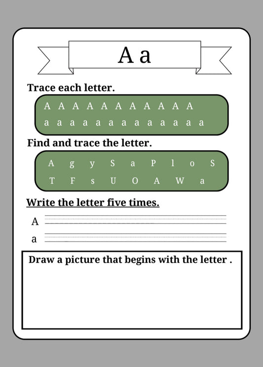 e-book: Read and write the letters