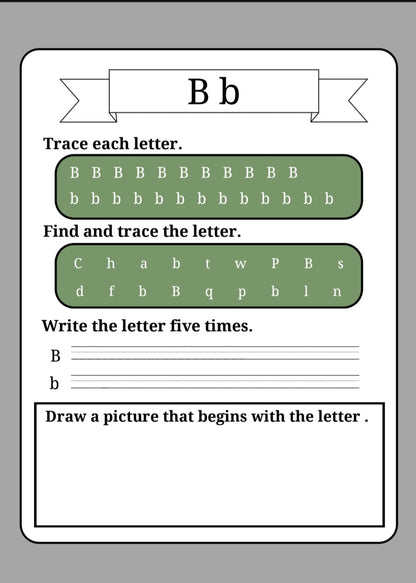 e-book: Read and write the letters