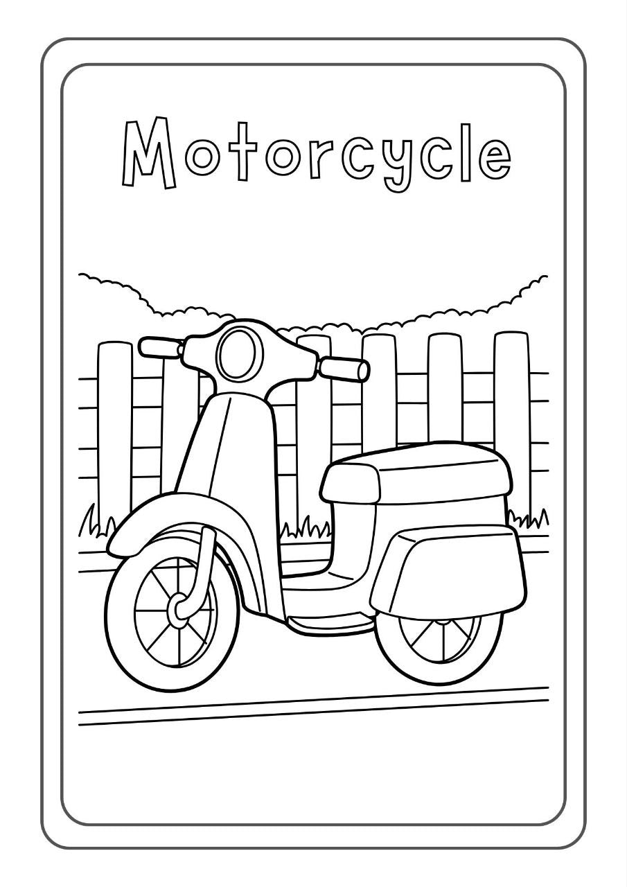 Vehicles Coloring Book