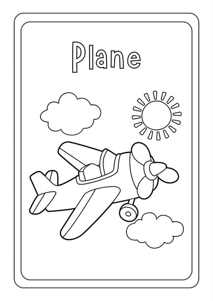 Vehicles Coloring Book